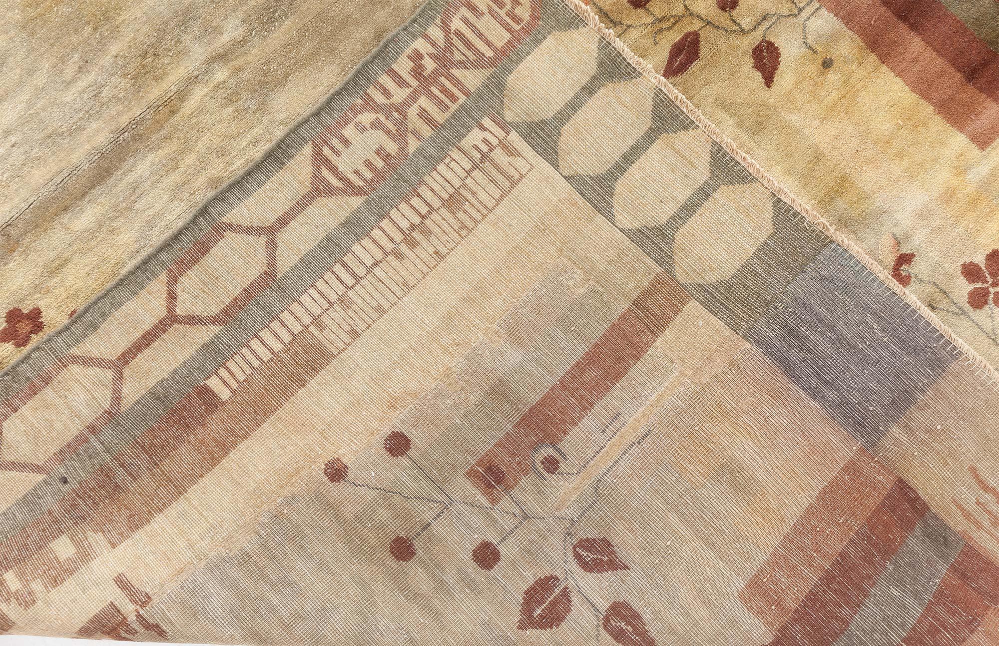 Doris Leslie Blau Vintage French Art Deco Handwoven Wool Rug For Sale 3