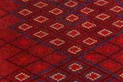 Doris Leslie Blau Vintage French Art Deco Red Rug by Paul Leleu