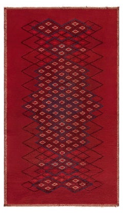 Doris Leslie Blau Vintage French Art Deco Red Rug by Paul Leleu