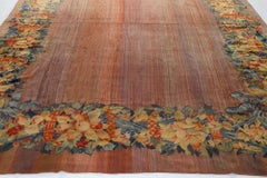 Doris Leslie Blau Vintage French Art Deco Rug - Brown Flatweave (Size Adjusted)