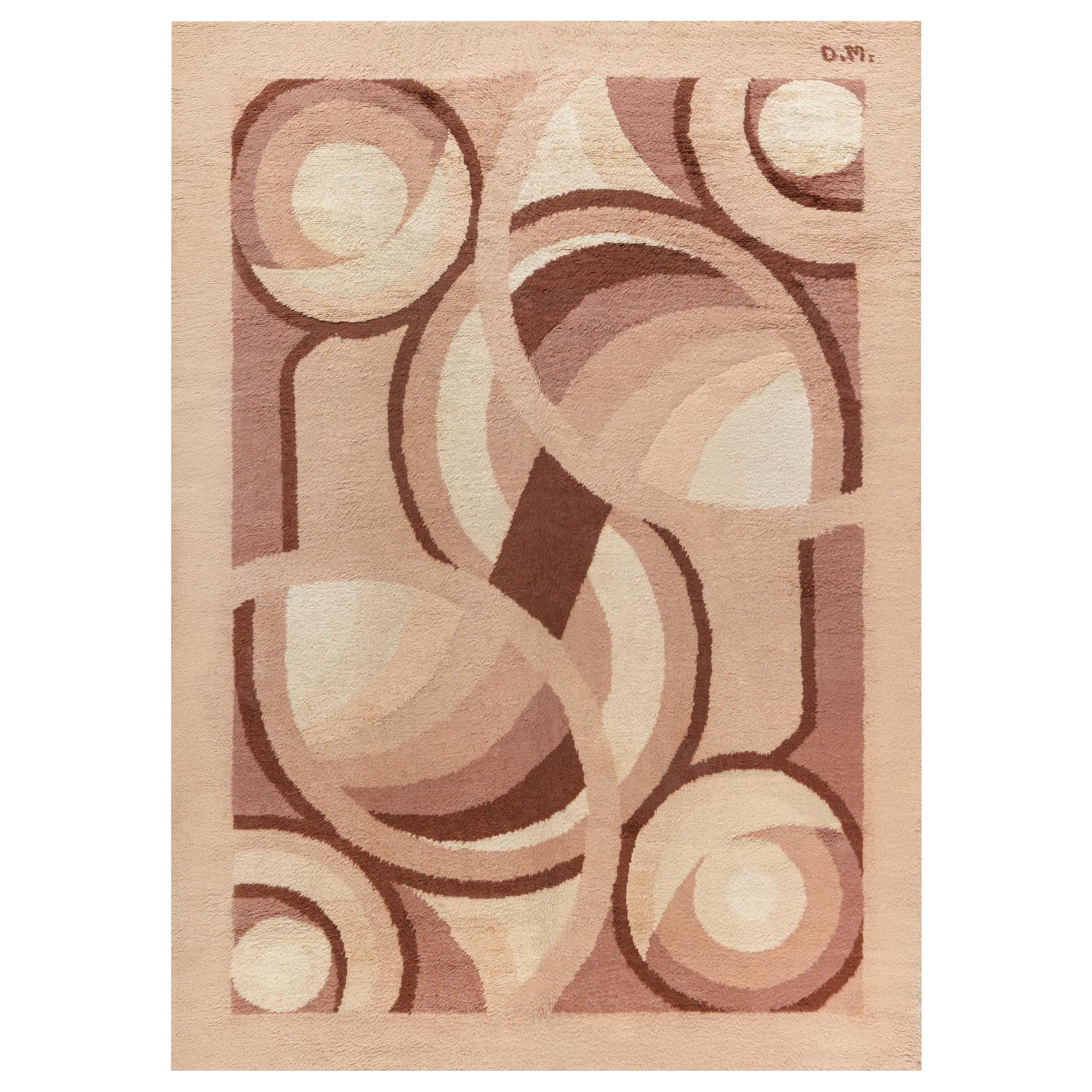 Doris Leslie Blau Vintage French Art Deco Rug by D.I.M.