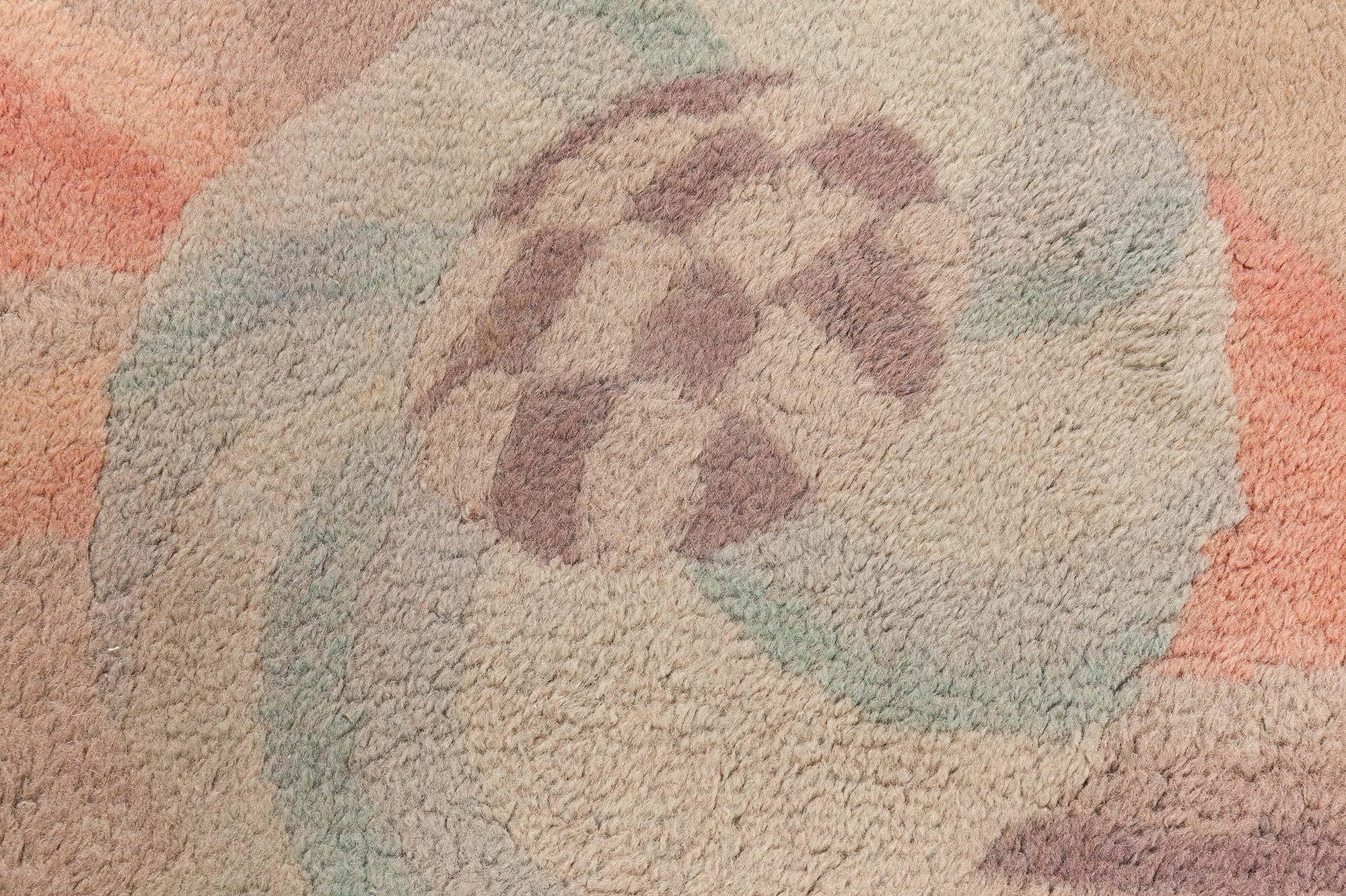 Doris Leslie Blauer französischer Art déco-Teppich im Vintage-Stil im Angebot 4