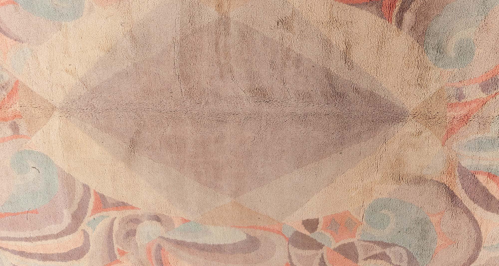 Doris Leslie Blauer französischer Art déco-Teppich im Vintage-Stil im Zustand „Gut“ im Angebot in New York, NY