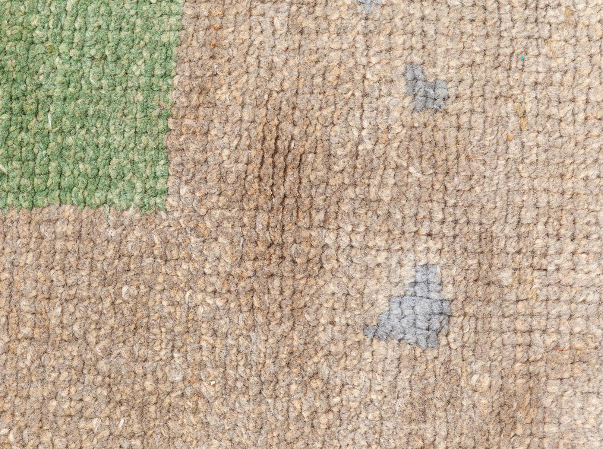 Doris Leslie Blauer französischer Art déco-Teppich im Vintage-Stil (20. Jahrhundert) im Angebot