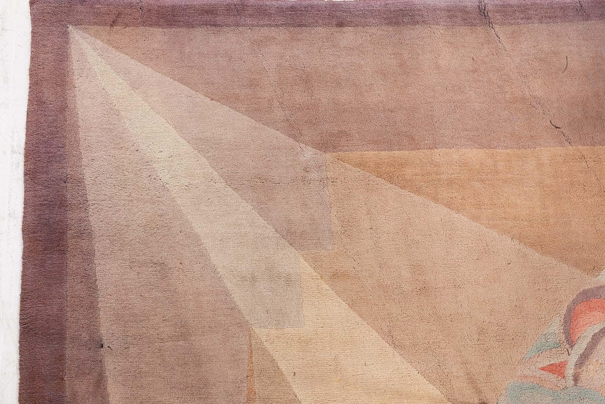 Doris Leslie Blauer französischer Art déco-Teppich im Vintage-Stil im Angebot 1