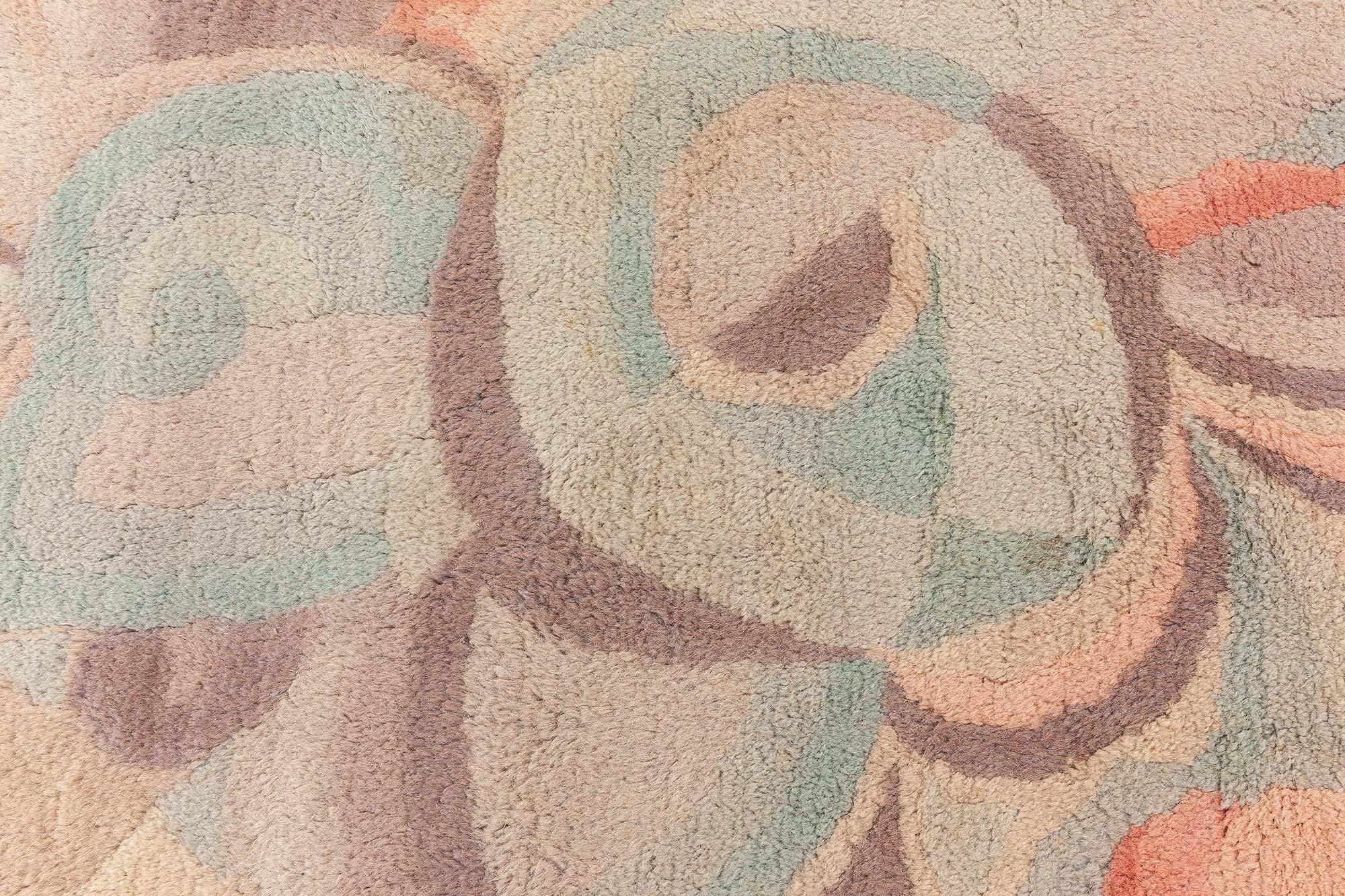 Doris Leslie Blauer französischer Art déco-Teppich im Vintage-Stil im Angebot 2