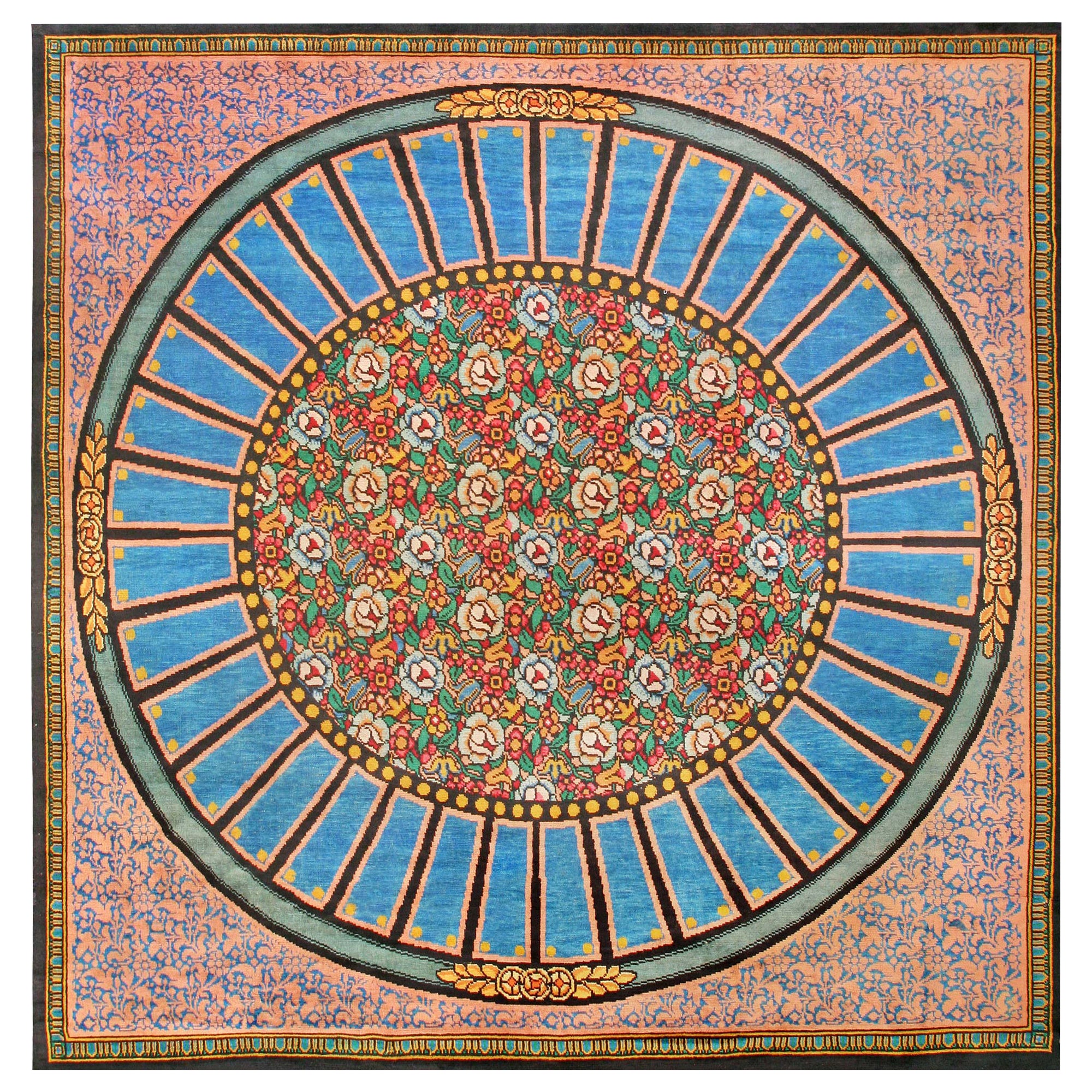 Tapis Art Déco français vintage Doris Leslie Blau en vente