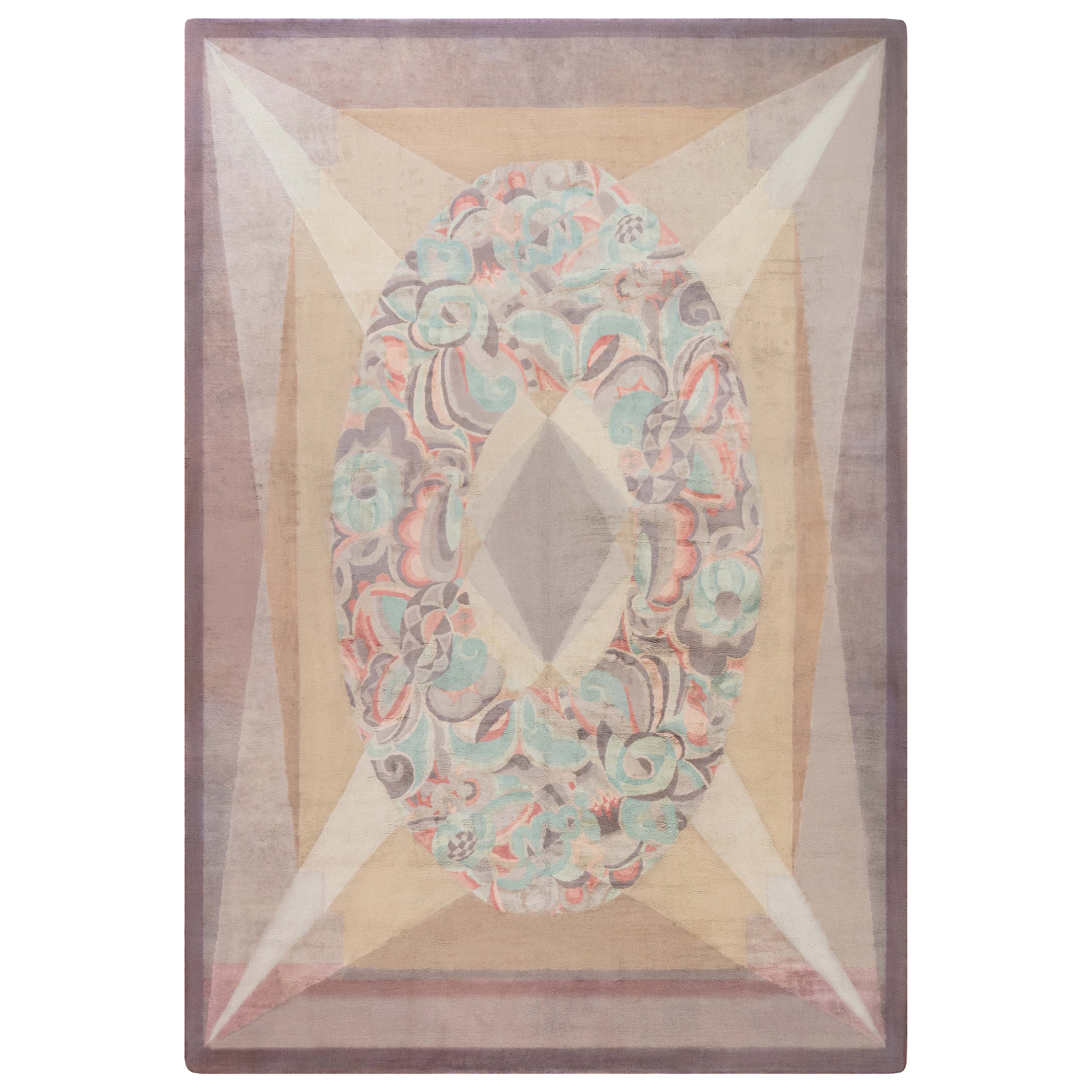 Doris Leslie Blau Vintage French Art Deco Rug For Sale
