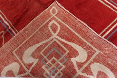 Doris Leslie Blau Vintage French Art Nouveau Geometric Soft Beige Rug