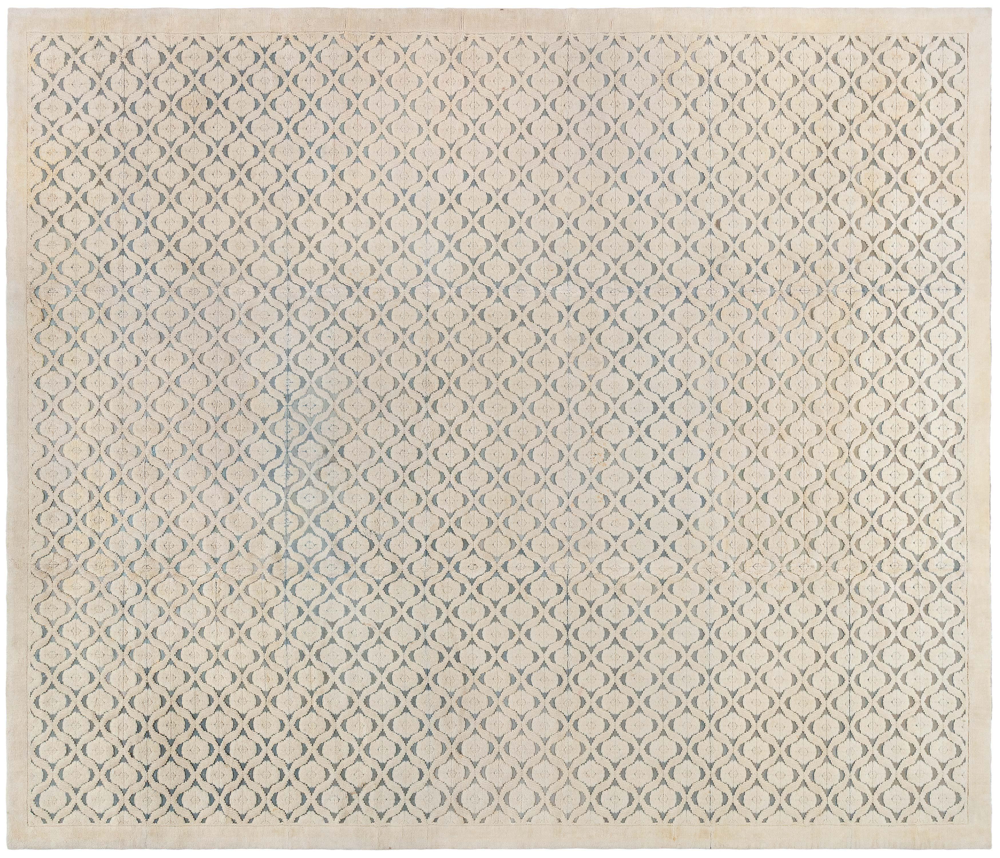 Doris Leslie Blau Französischer Vintage Cogolin-Teppich (Moderne der Mitte des Jahrhunderts) im Angebot