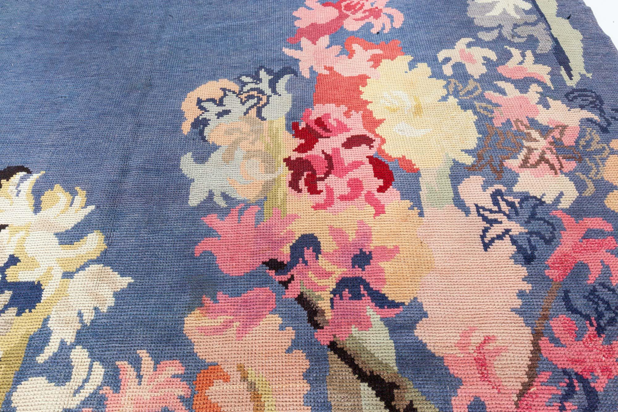 Europeo Tappeto Doris Leslie Blau Vintage Modernista Francese in vendita