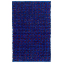 Tappeto marocchino Doris Leslie Blau Vintage Geometric Blue Red