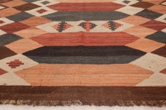 Doris Leslie Blau Vintage Geometric Hand-Knotted Carpet Etno Labijar Afghan