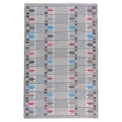 Doris Leslie Blau Vintage Geometrico Svedese Grigio Rölakan di Kerstin Butler