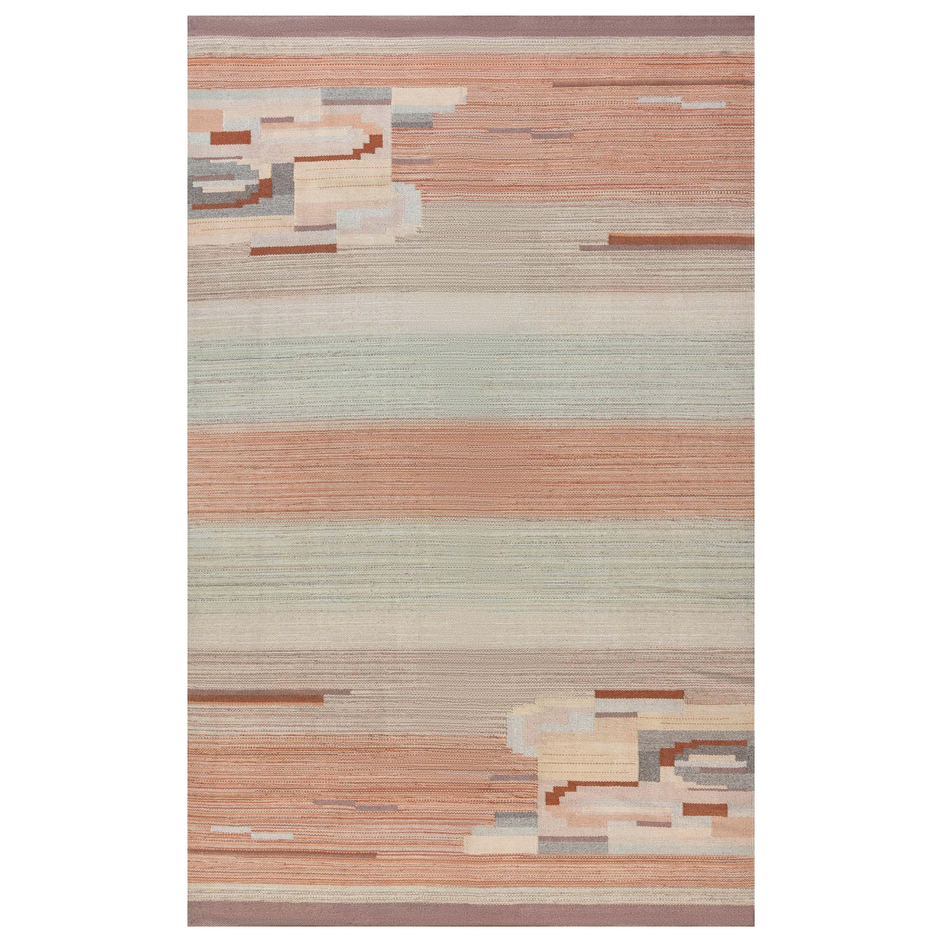 Doris Leslie Blau Vintage Hand-Woven Art Deco Style Scandinavian Rug