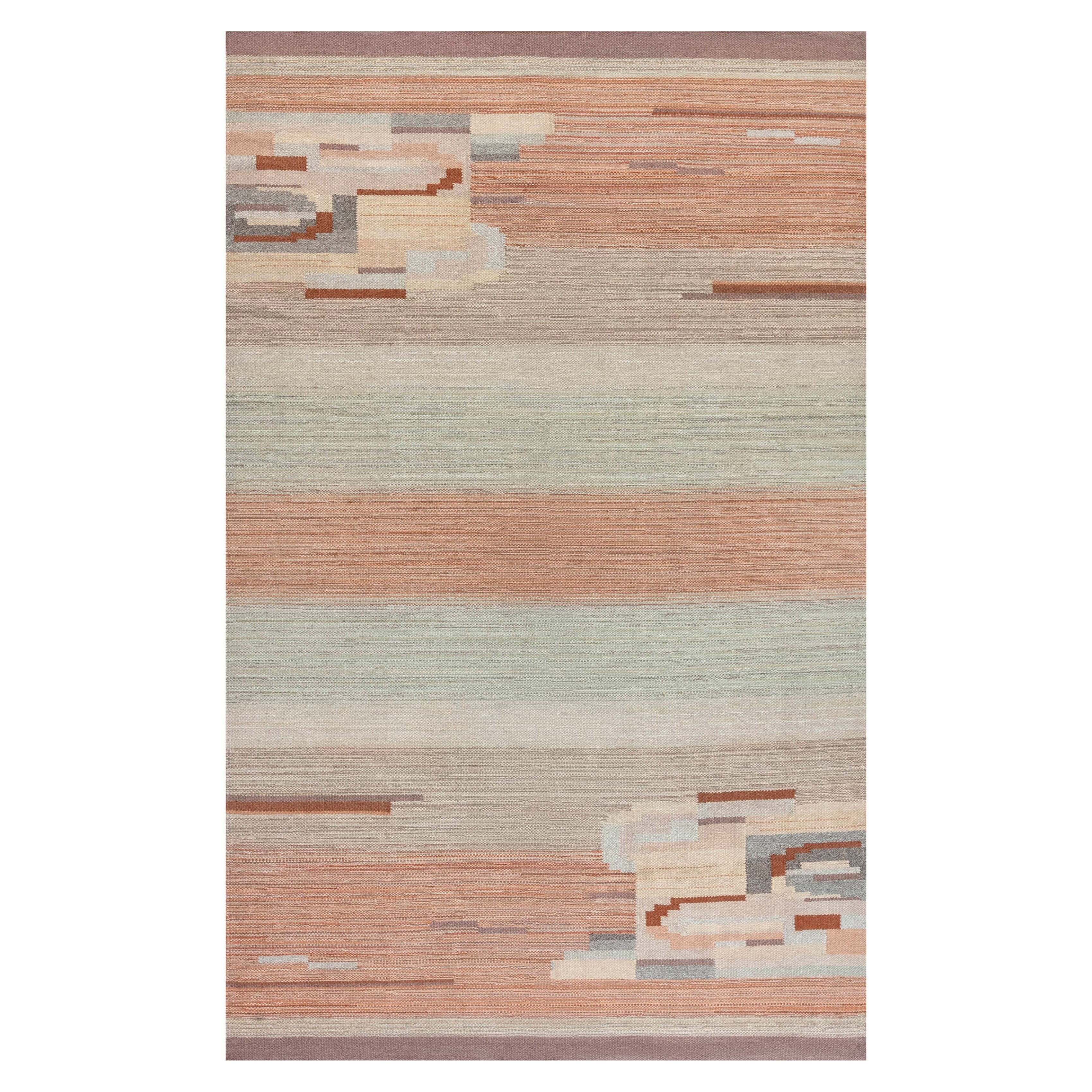Doris Leslie Blau Vintage Hand-Woven Art Deco Style Scandinavian Rug