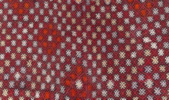 Doris Leslie Blau Vintage Hooked Tribal Ivory Carpet Bohemian Style