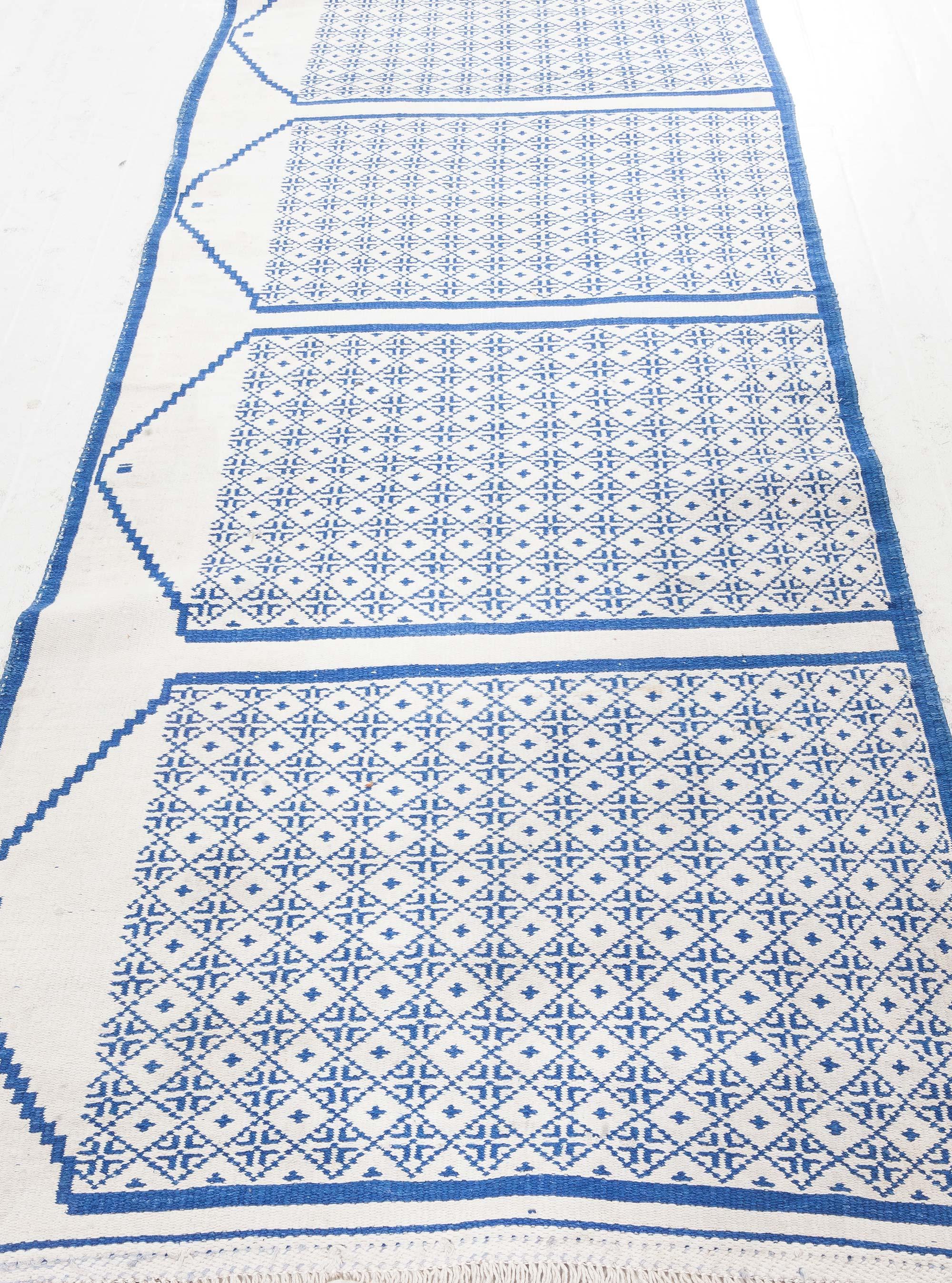 Doris Leslie Blau - Runner in cotone indiano vintage su due lati in vendita 3