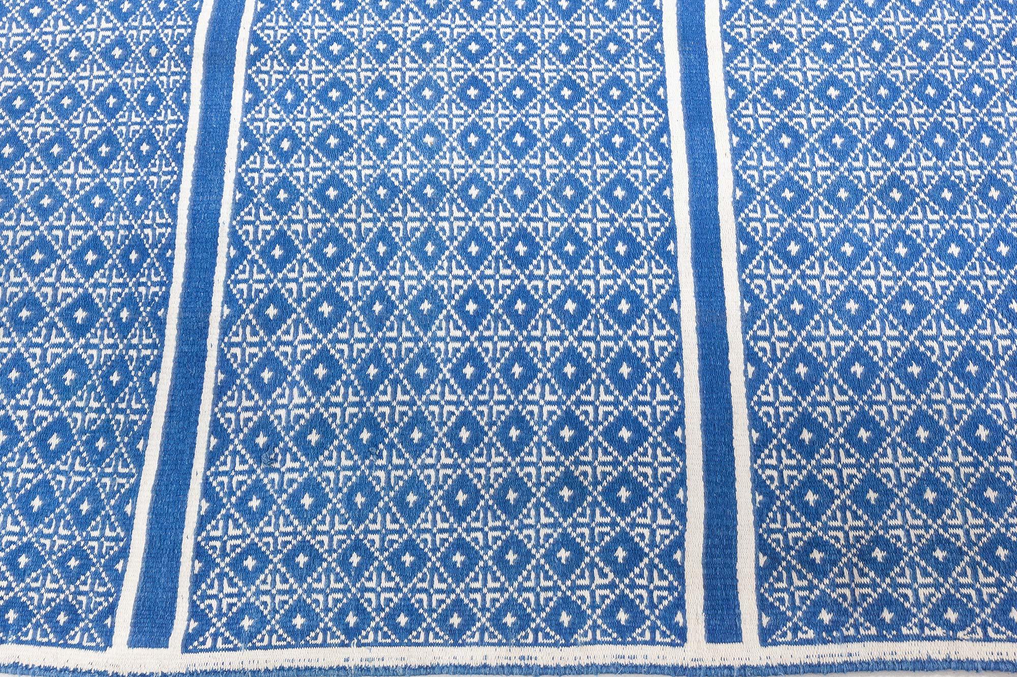 Cotone Doris Leslie Blau - Runner in cotone indiano vintage su due lati in vendita