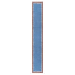 Doris Leslie Blau Vintage Indian Dhurrie Blue Brown Runner