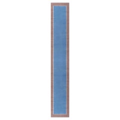 Doris Leslie Blau Vintage Indian Dhurrie Blue Brown Runner
