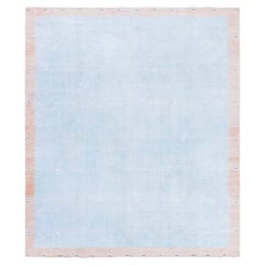 Doris Leslie Blau Vintage Indian Dhurrie Blue Flatweave Cotton Rug