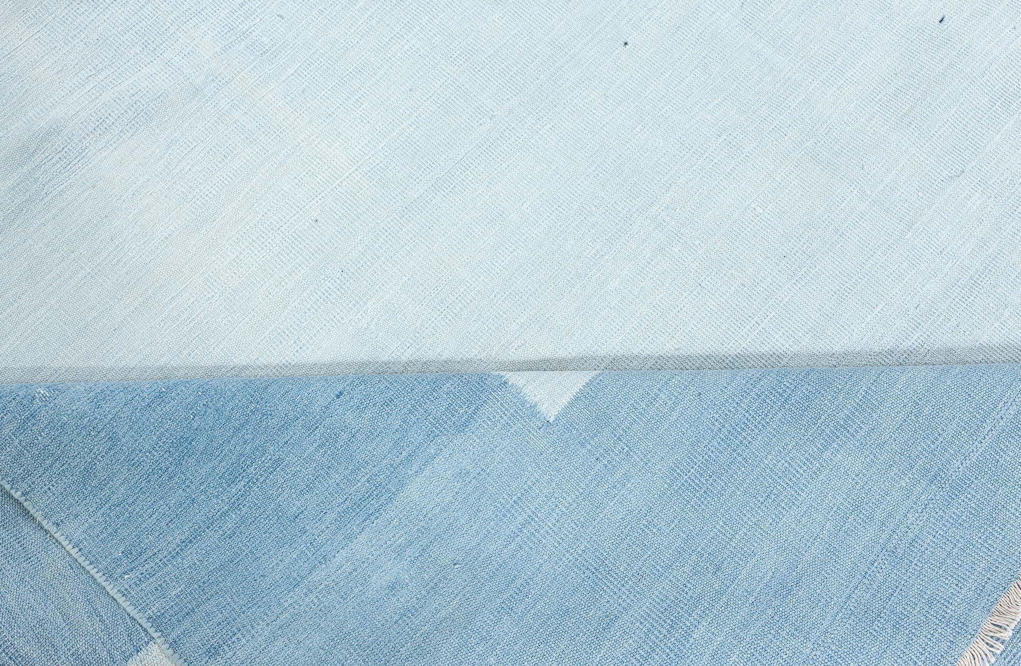 Indischer Dhurrie-Teppich, Vintage By, blau.
Größe: 8'7