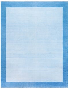 Doris Leslie Blau Vintage Indian Dhurrie Blue With Blue Flatweave Cotton Rug