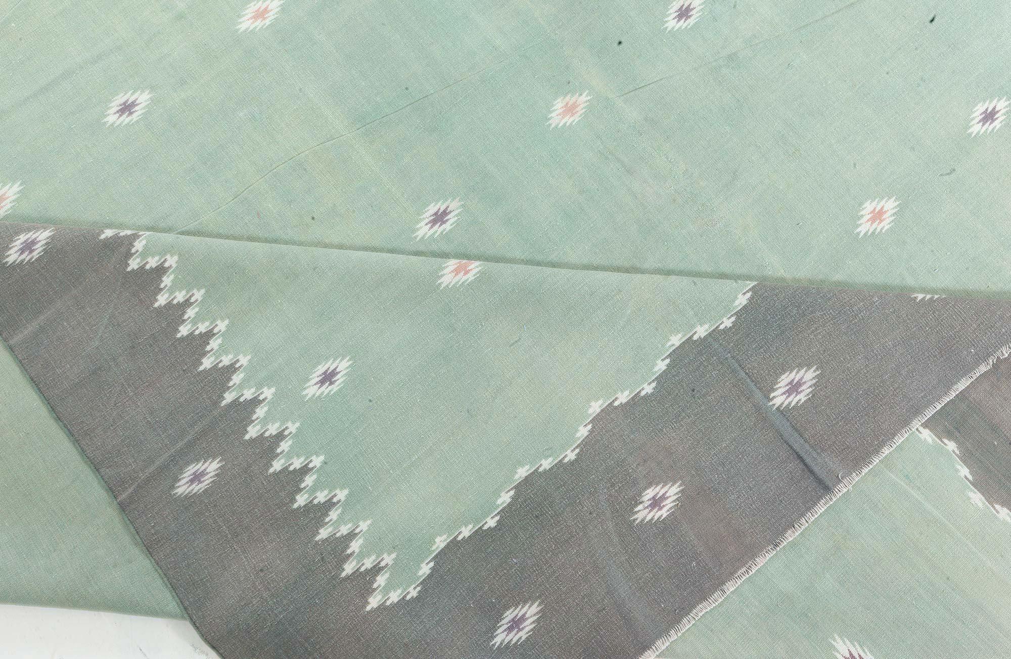 Alfombra india vintage Dhurrie verde
Tamaño: 487 × 541 cm (16'0