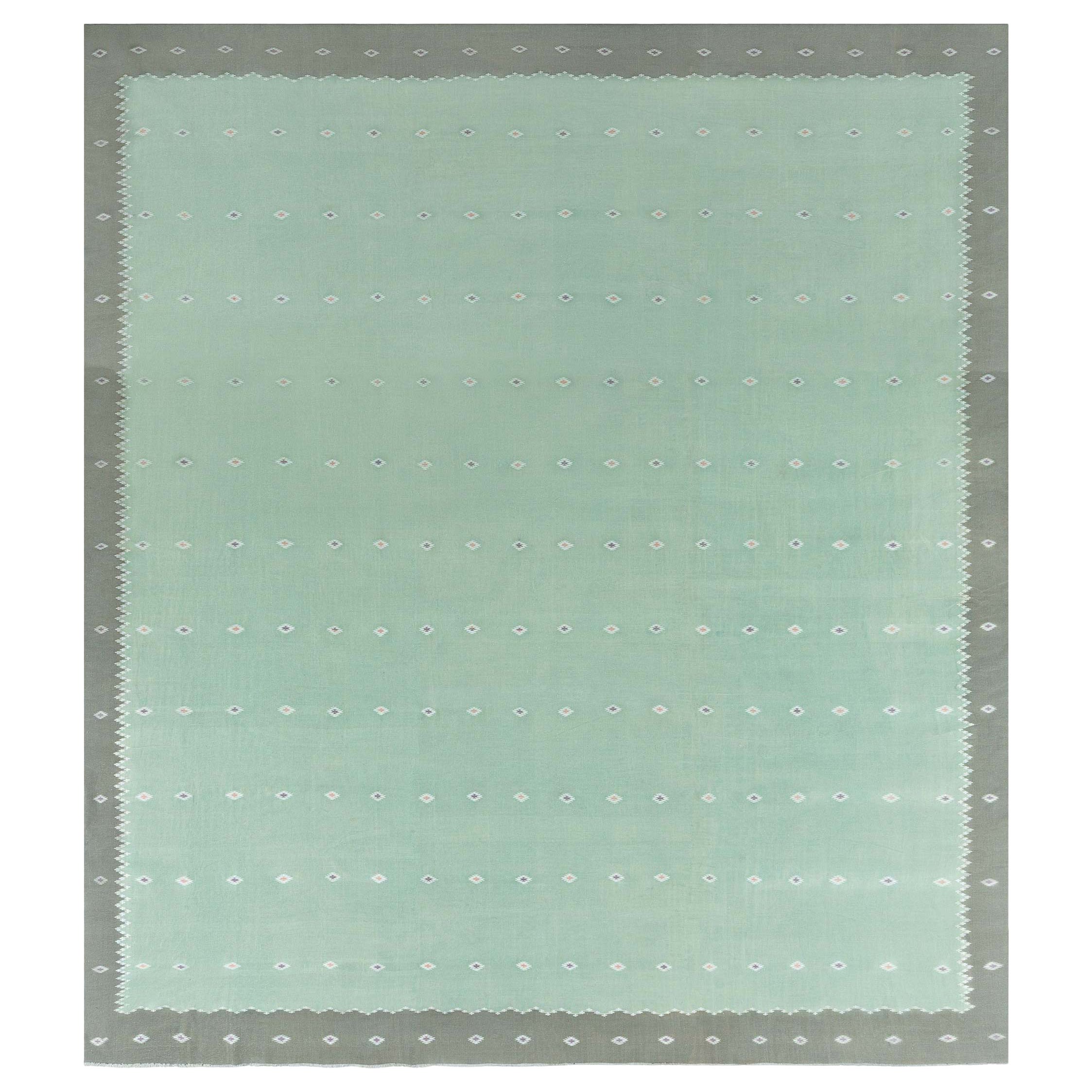 Alfombra Doris Leslie Blau Vintage Indian Dhurrie Verde