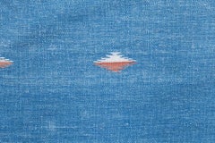 Doris Leslie Blau Vintage Indian Dhurrie Light Blue Flatweave Cotton Rug
