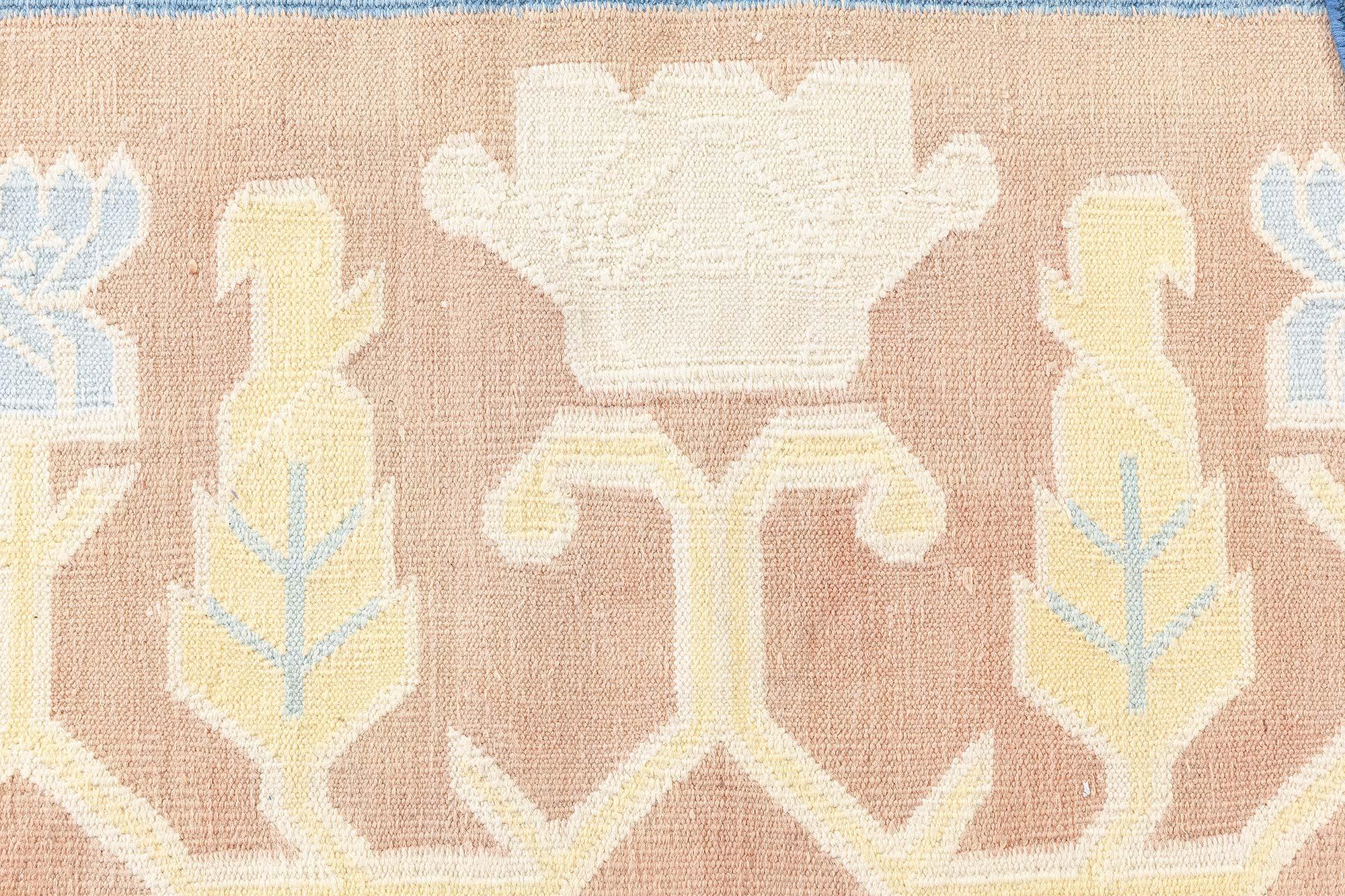 Mid-Century Modern Doris Leslie Blau Vintage Indian Dhurrie Rug Doris Leslie Blau For Sale