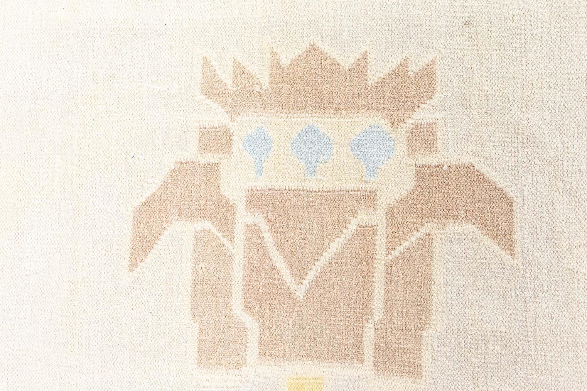Hand-Woven Doris Leslie Blau Vintage Indian Dhurrie Rug Doris Leslie Blau For Sale
