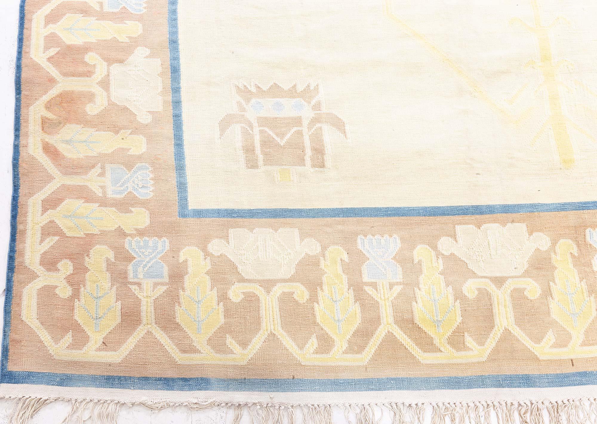 Doris Leslie Blau Vintage Indian Dhurrie Rug Doris Leslie Blau In Good Condition For Sale In New York, NY