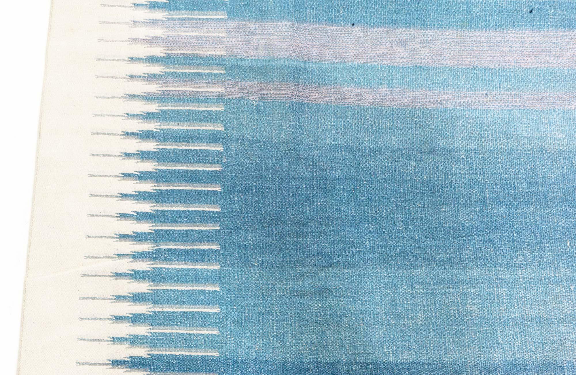 Hand-Woven Doris Leslie Blau Vintage Indian Dhurrie Rug For Sale