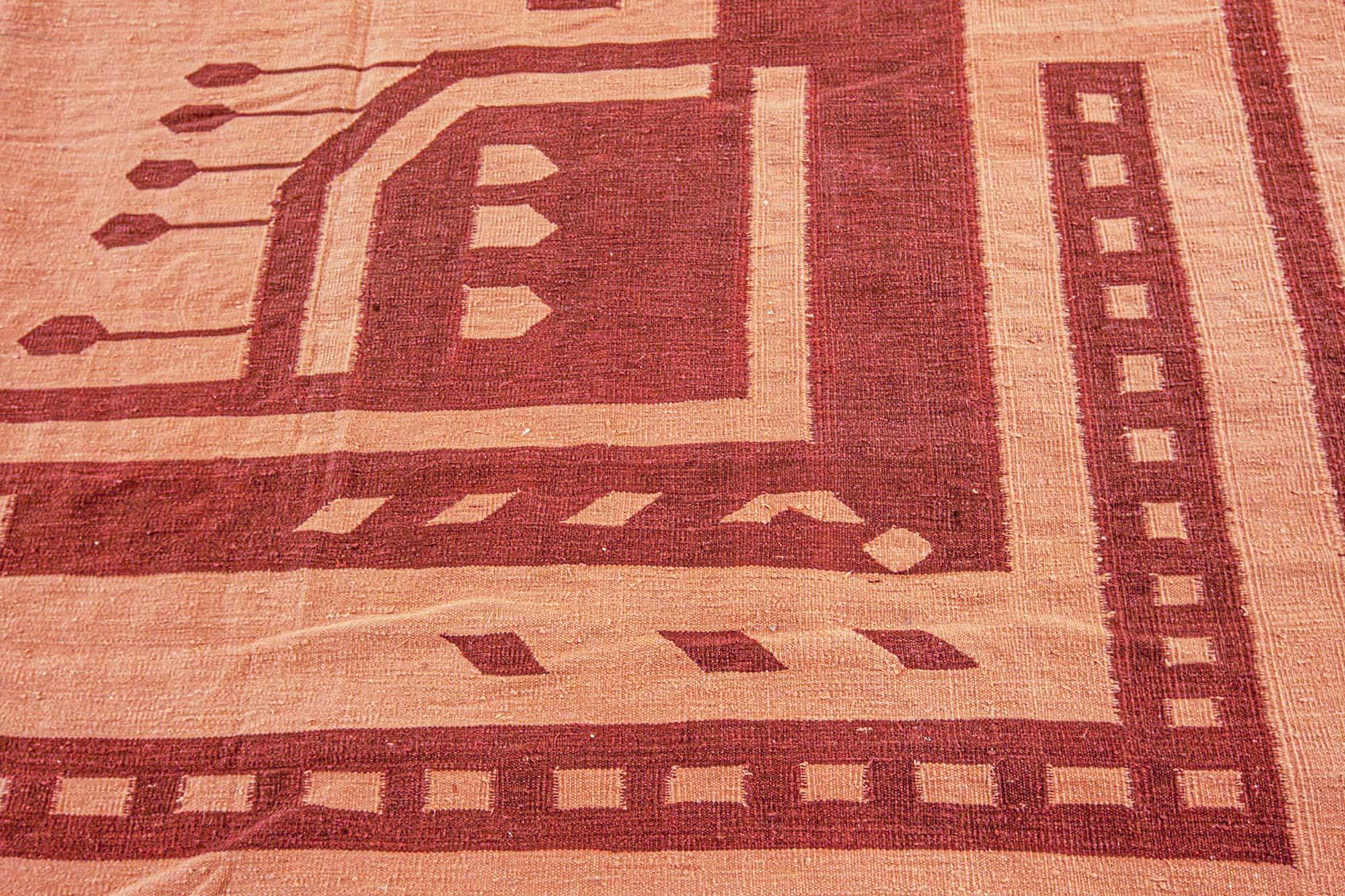 Tessuto a mano Tappeto Doris Leslie Blau Vintage Indian Dhurrie in vendita