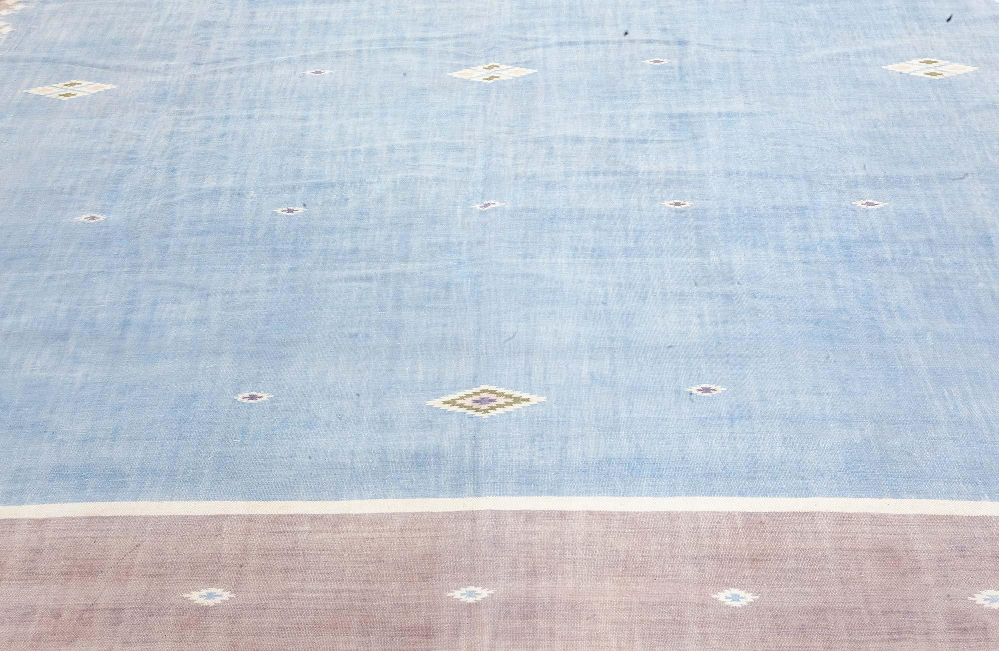 Doris Leslie Blau Vintage Indian Dhurrie Rug In Good Condition For Sale In New York, NY