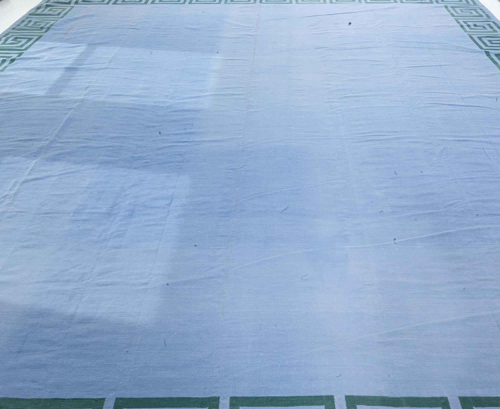 20th Century Doris Leslie Blau Vintage Indian Dhurrie Rug For Sale