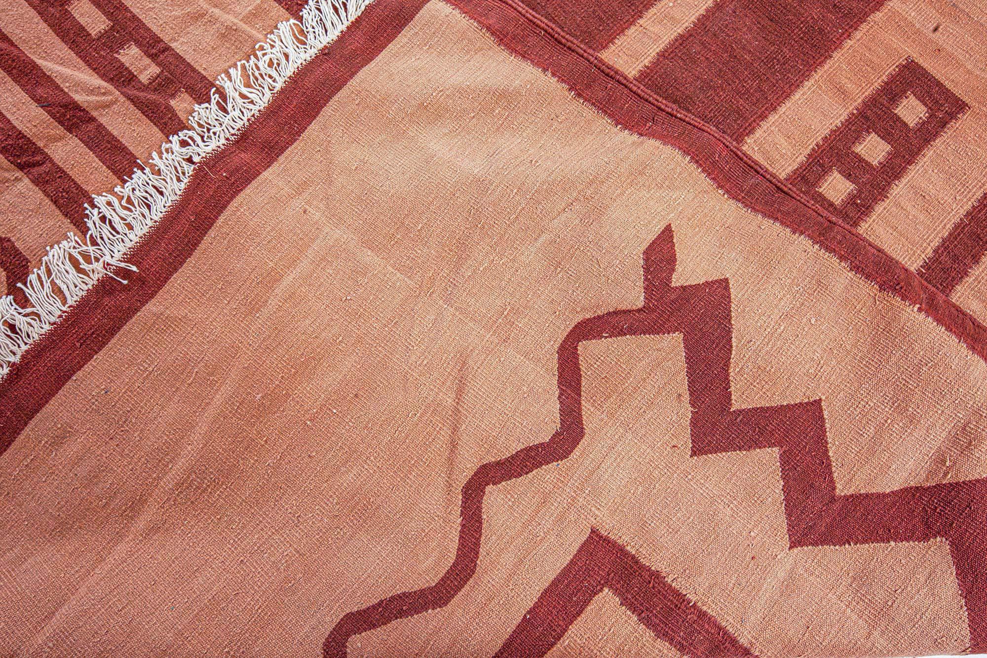 Alfombra Dhurrie India Vintage Doris Leslie Blau siglo XX en venta