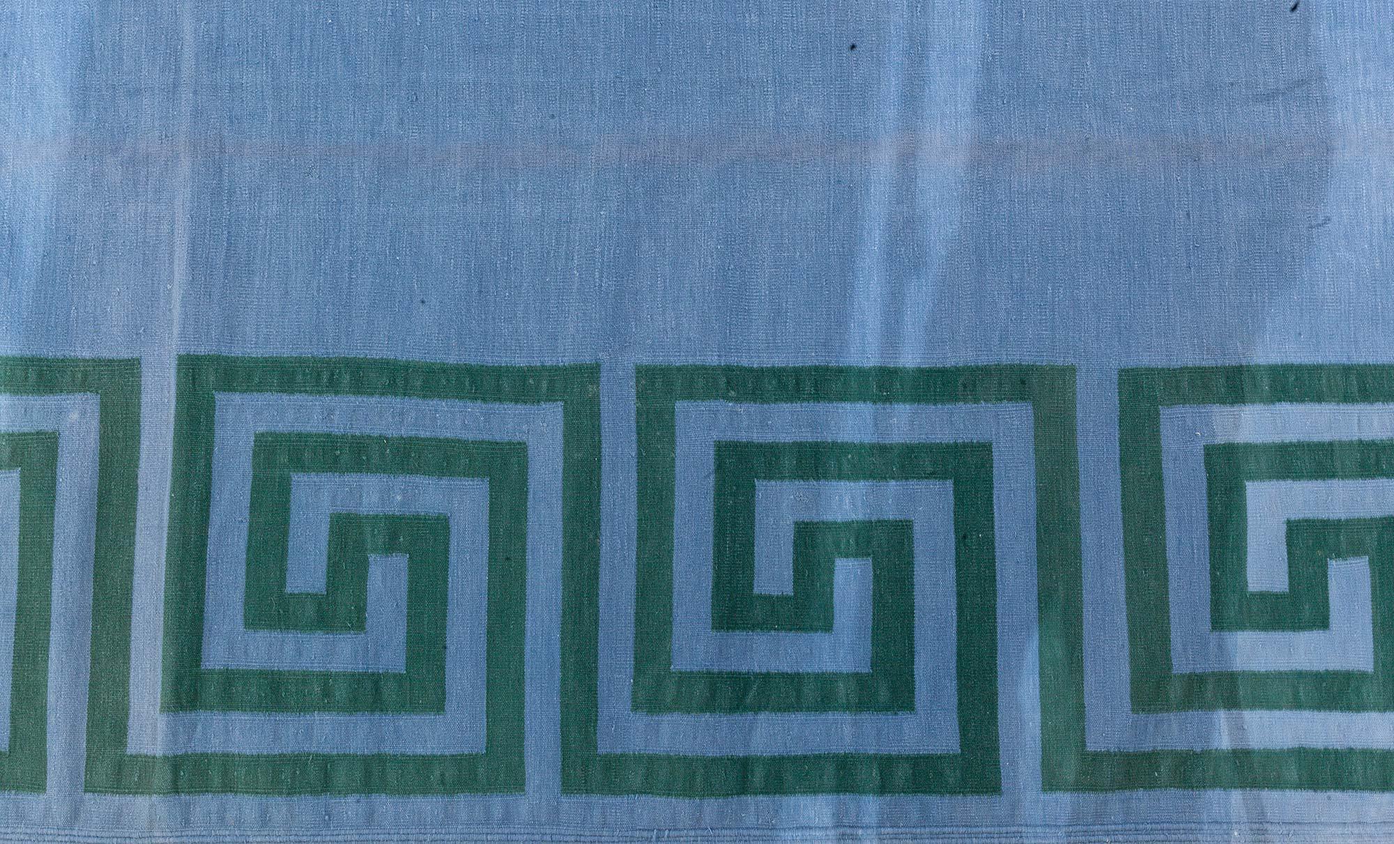 Doris Leslie Blau Vintage Indian Dhurrie Rug For Sale 1