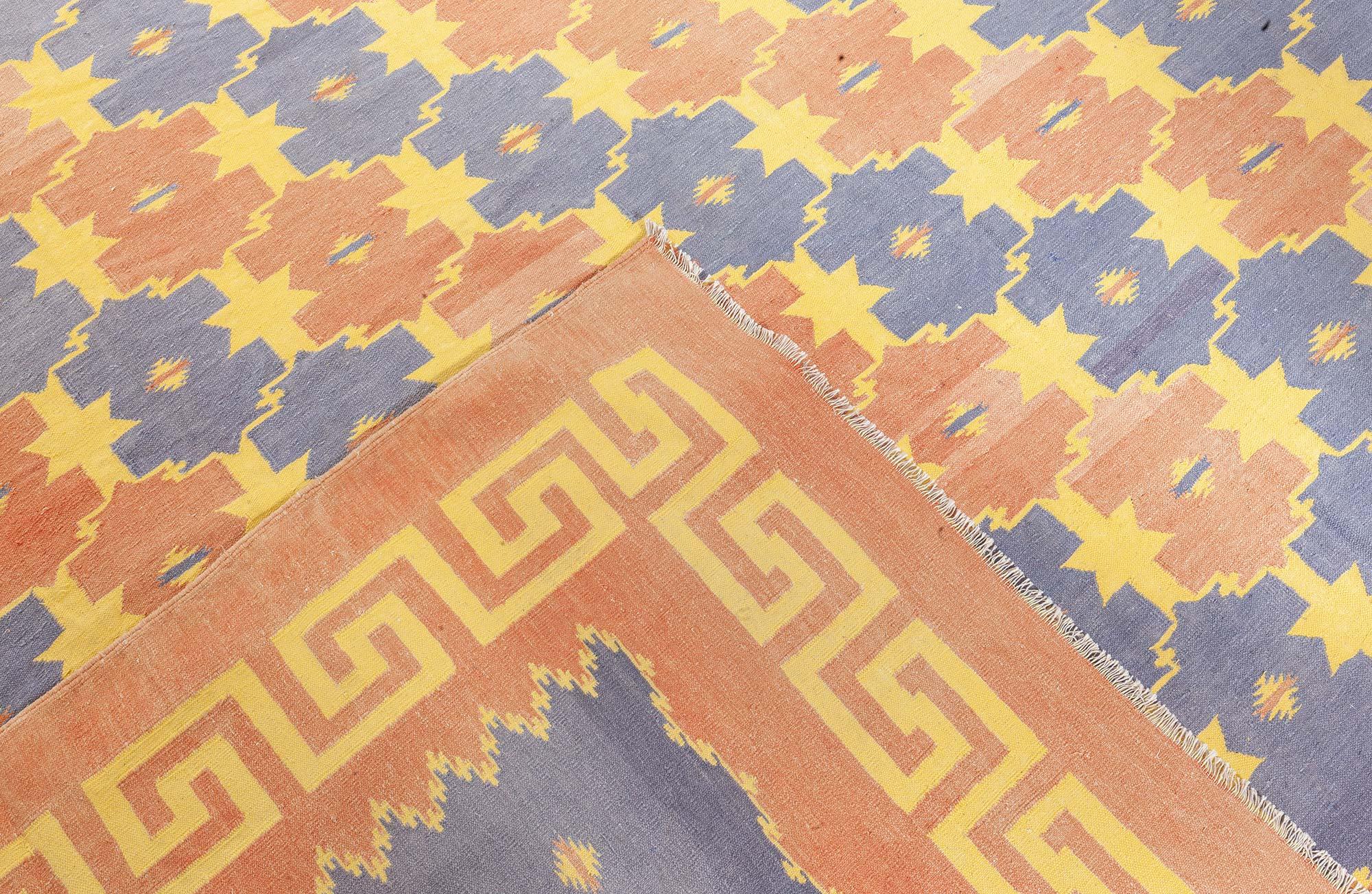 Doris Leslie Blau Vintage Indian Dhurrie Rug For Sale 2