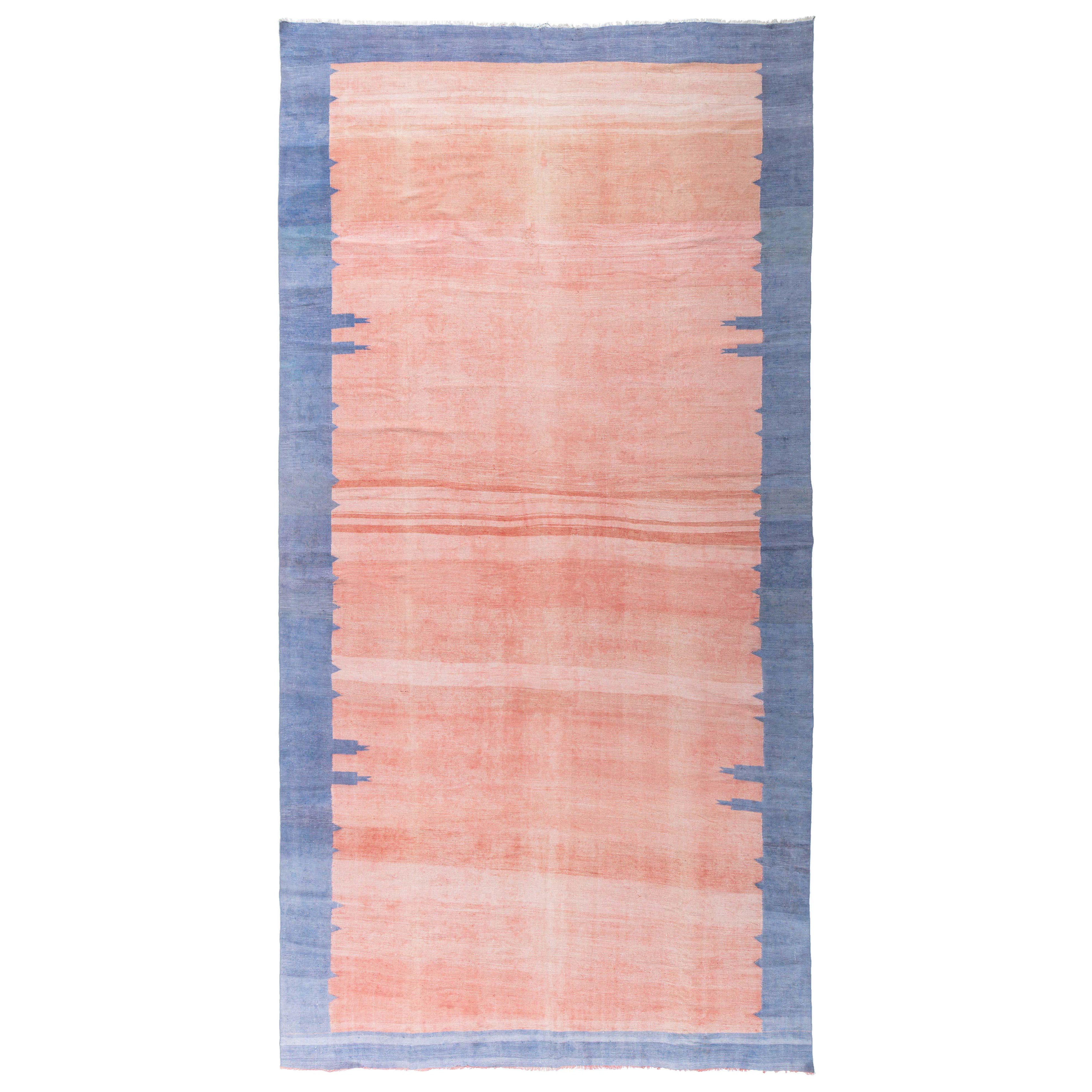Tapis Dhurrie indien vintage Doris Leslie Blau