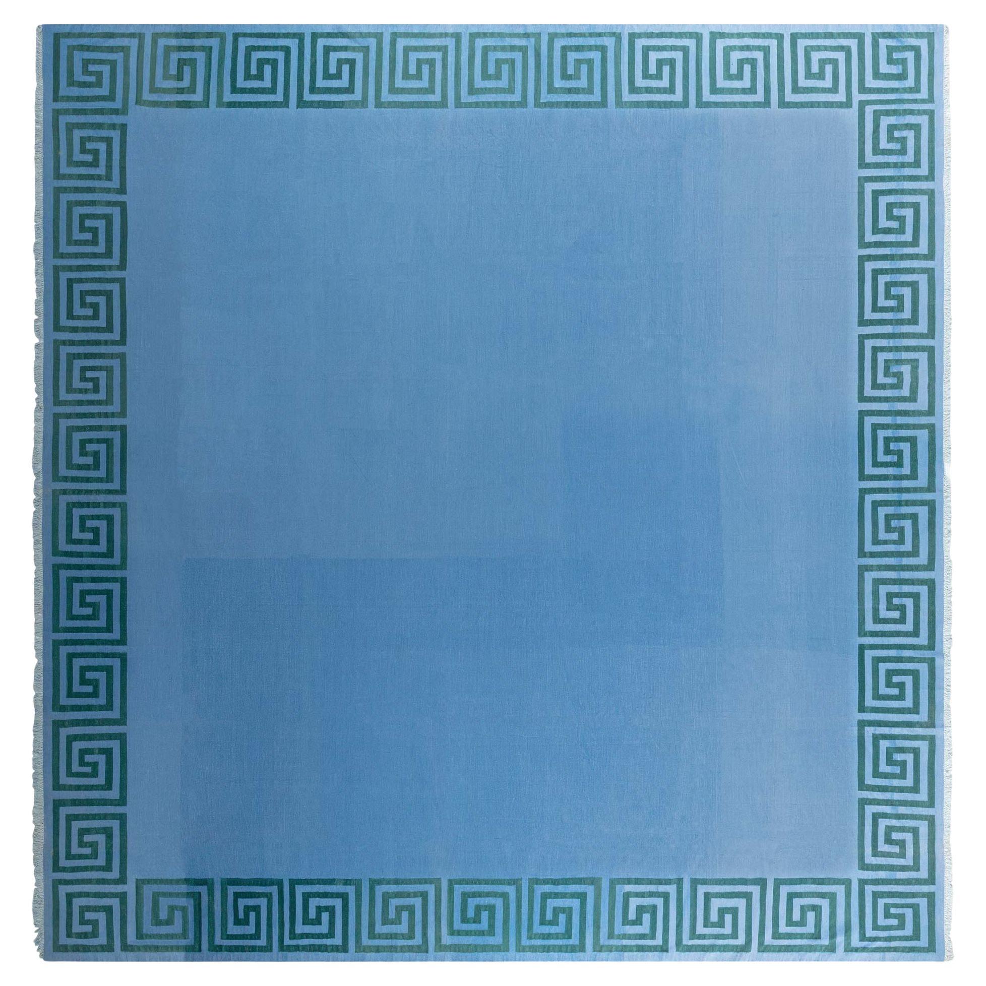 Doris Leslie Blau Vintage Indian Dhurrie Rug For Sale