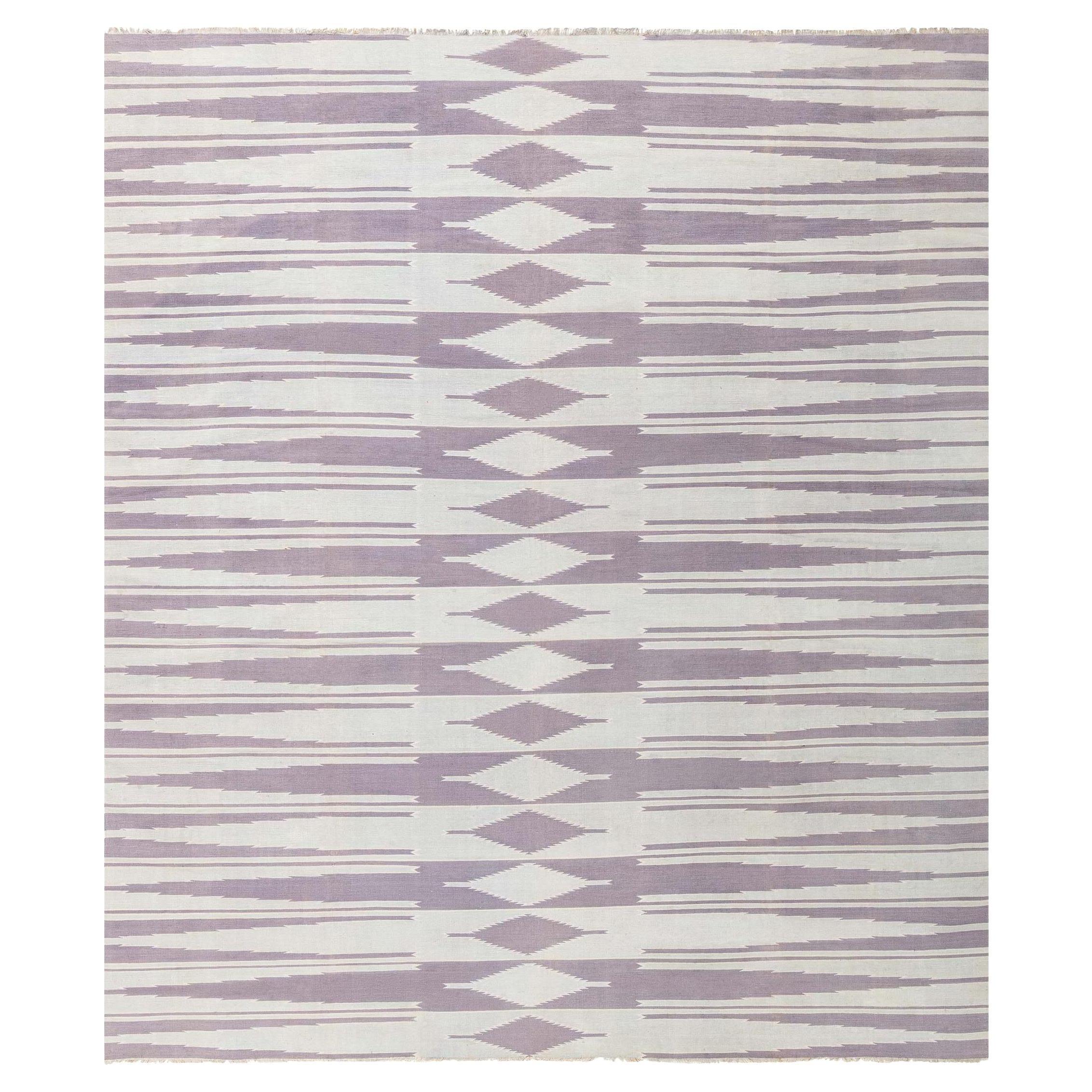 Doris Leslie Blau Vintage Indian Dhurrie Rug For Sale