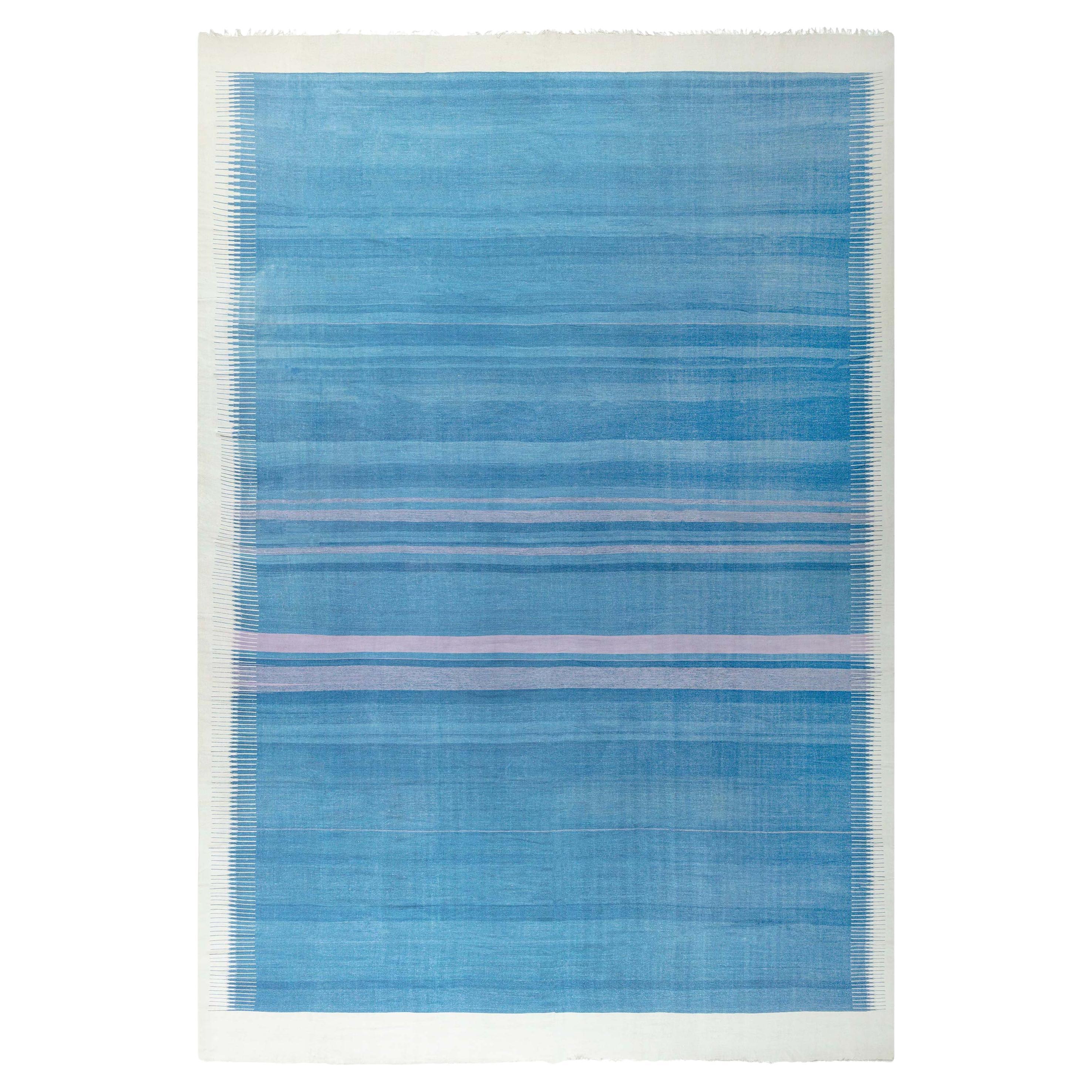 Doris Leslie Blau Vintage Indian Dhurrie Rug For Sale