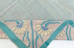 Doris Leslie Blau Vintage Indian Dhurrie Rug with Floral Border