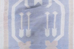 Doris Leslie Blau Vintage Indian Dhurrie Soft Beige Flatweave Cotton Carpet
