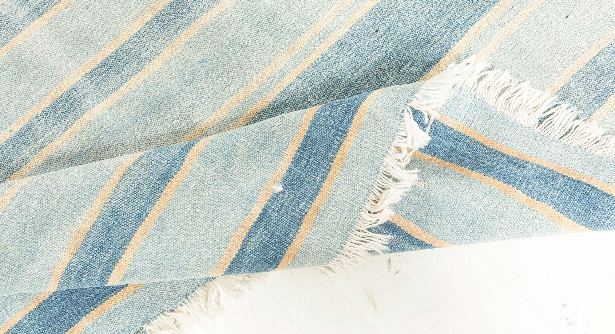 Coton Tapis Dhurrie indien vintage Doris Leslie Blau en vente