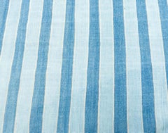 Doris Leslie Blau Vintage Indian Dhurrie Striped Blue Rug