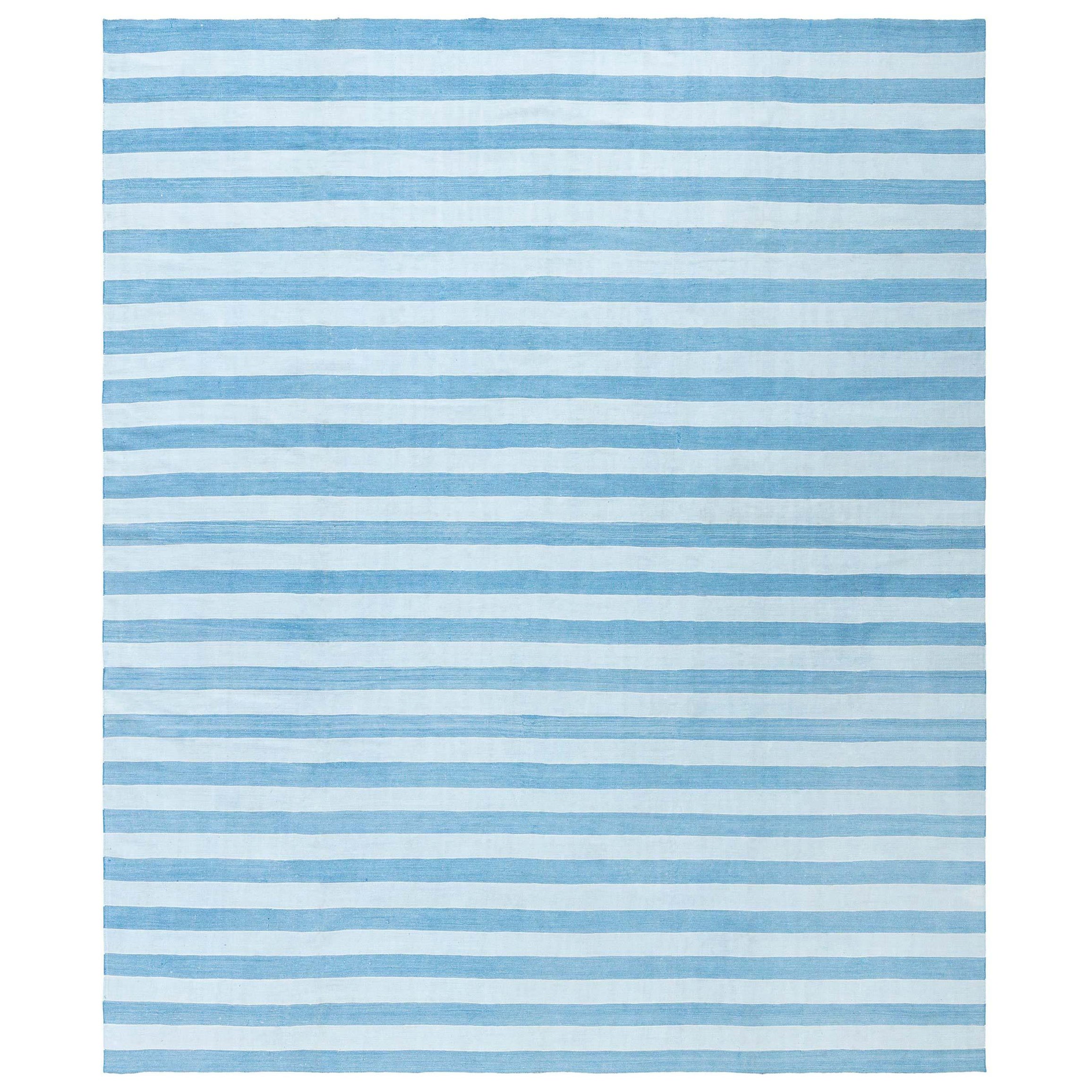 Tappeto Doris Leslie Blau Vintage Indian Dhurrie a righe blu